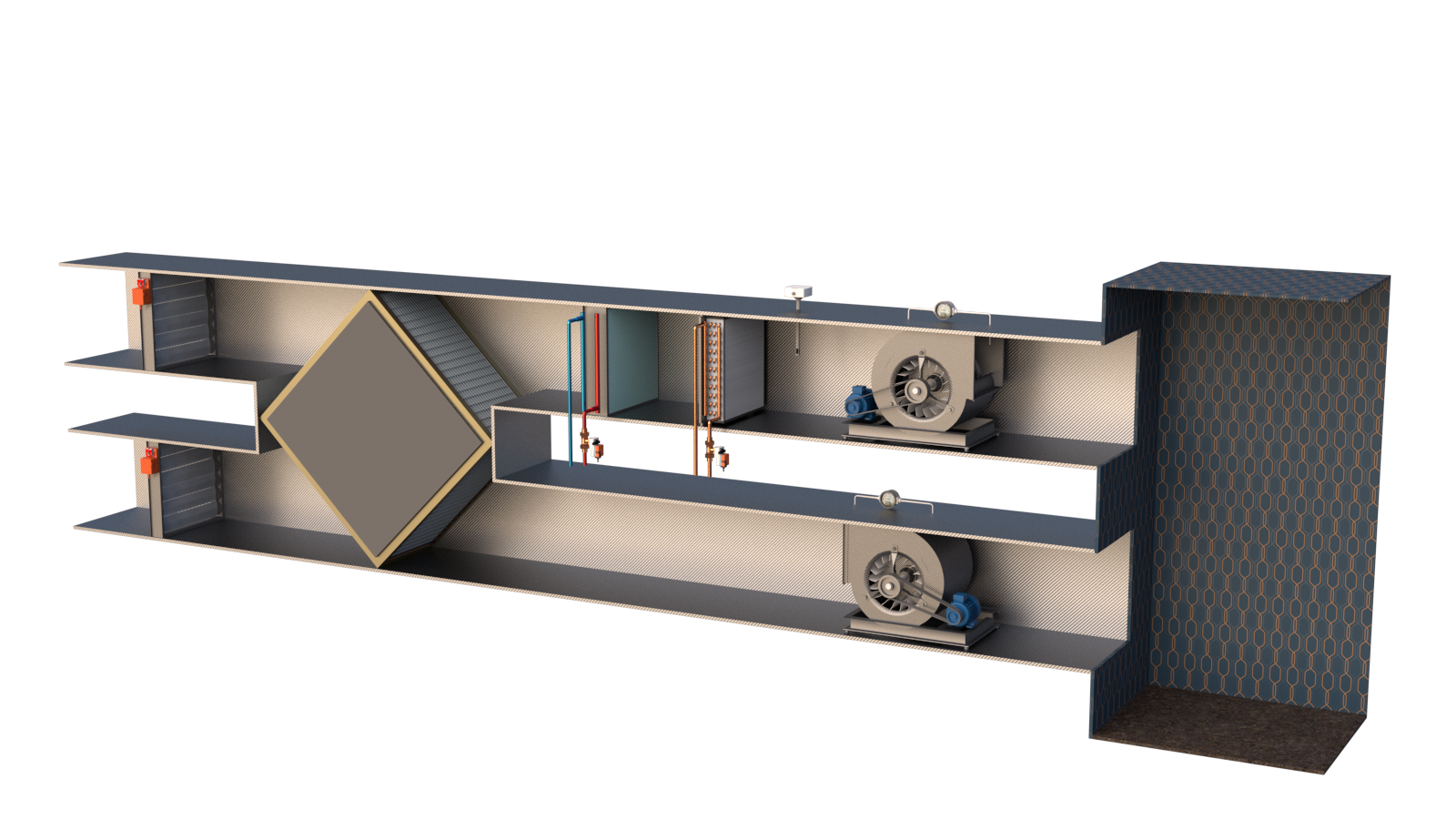 BMS graphics example: AHU variant 2